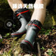 Fashionable rubber shoes for men fishing mid-calf anti-slip water boots