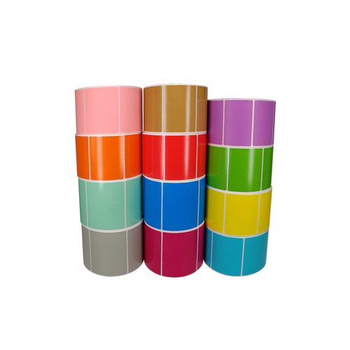 彩色标签纸铜板不干胶红黄蓝绿粉紫棕色80*60 50 40 30 20可手写 - 图3