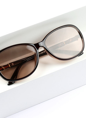 女士高档水晶优雅风茶色太阳镜