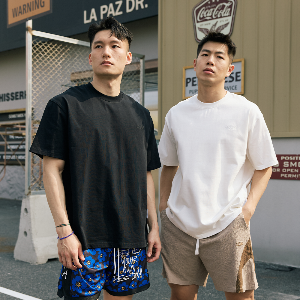 LUSHISI捍卫梦想主题COOLMAX速干运动休闲短袖纯色圆领t恤宽松男 - 图3