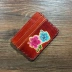 Nữ làm bằng tay gói thẻ da phong cách quốc gia ví nhỏ mini chủ thẻ kinh doanh da retro thẻ ID đặt thẻ nhỏ chủ thẻ - Chủ thẻ