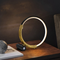 New Chinese all-copper table lamp bed headlights bedroom romantic cozy living room Book room retro Chinese style Zen Serie table lamp