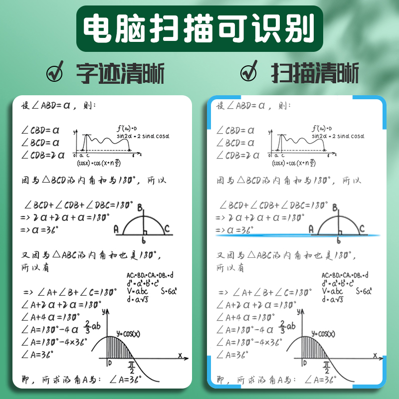 ST笔尖刷题笔小白笔专用日系高颜值速干按动中性笔黑笔顺滑学生用初中0.5黑色签字水性碳素圆珠笔笔芯-图2