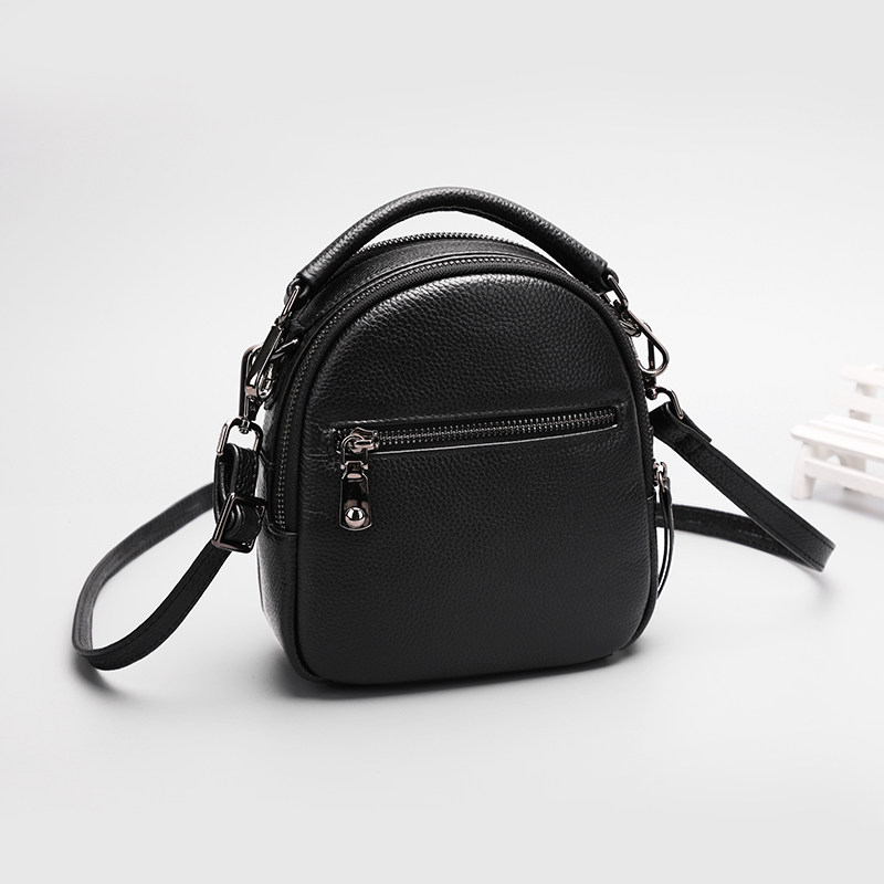 女2020新款简约头层牛皮手提斜挎包 蓝舞女士包袋