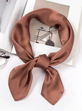 Satin Scarf Women 70cm Solid Color Smooth surface Head Scarf