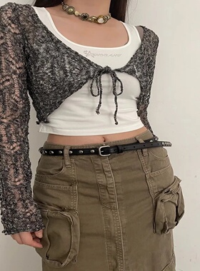 Women's American Vintage Belt 2025 New Casual Rivet Thin Le