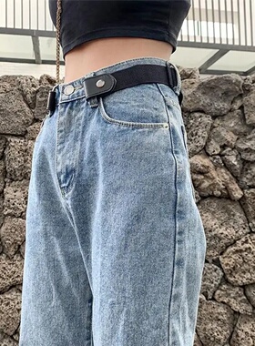 2/1PC Buckle-Free Belt Adjustable Stretch Elastic Waist Band