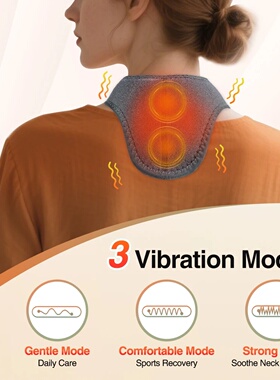 5 Gears Heating Neck Massager Vibration Shoulder Neck Massa