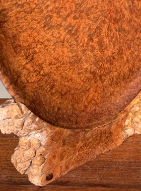 缅甸花梨木树瘤果盘满瘤疤摆件盘瘿木摆件满花工艺品收藏精品