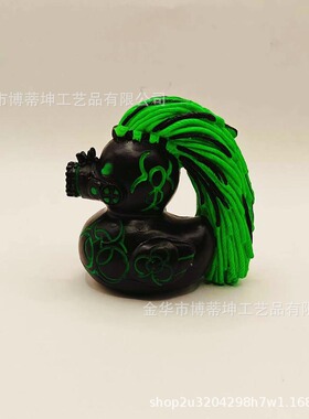 爆款 Duckieville Duck 万圣节派对装饰小摆件恶魔鸭撒旦鸭