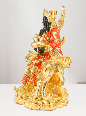 纯铜武财神赵公明摆件招财镇宅