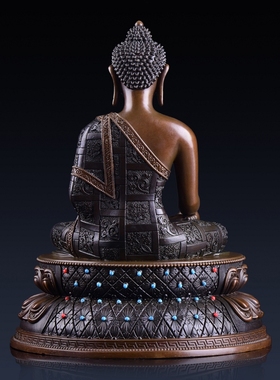 黄铜释迦牟尼佛佛像摆件家居饰品