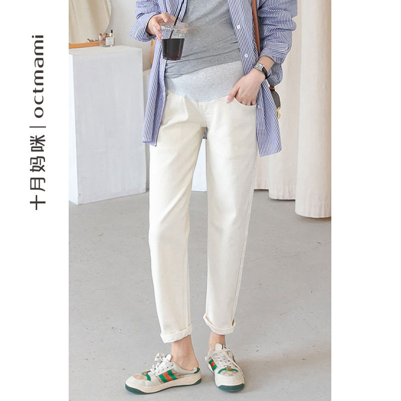 【新品】十月妈咪孕妇老爹裤锥形裤子 十月妈咪母婴专营孕妇直筒裤