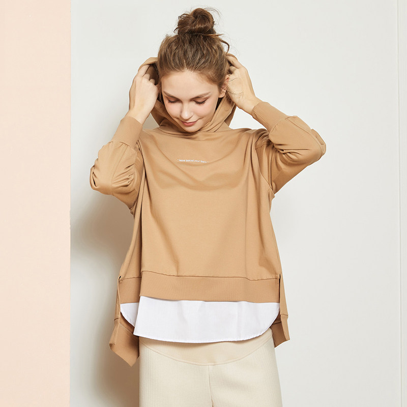 十月妈咪新款孕妇装春秋拼接卫衣 十月妈咪母婴专营卫衣/绒衫