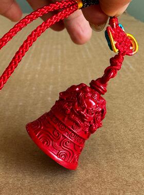 真品帝王红朱砂狮咬剑挂件大门阳台降魔铃醒狮车载挂饰铃铛万能挂