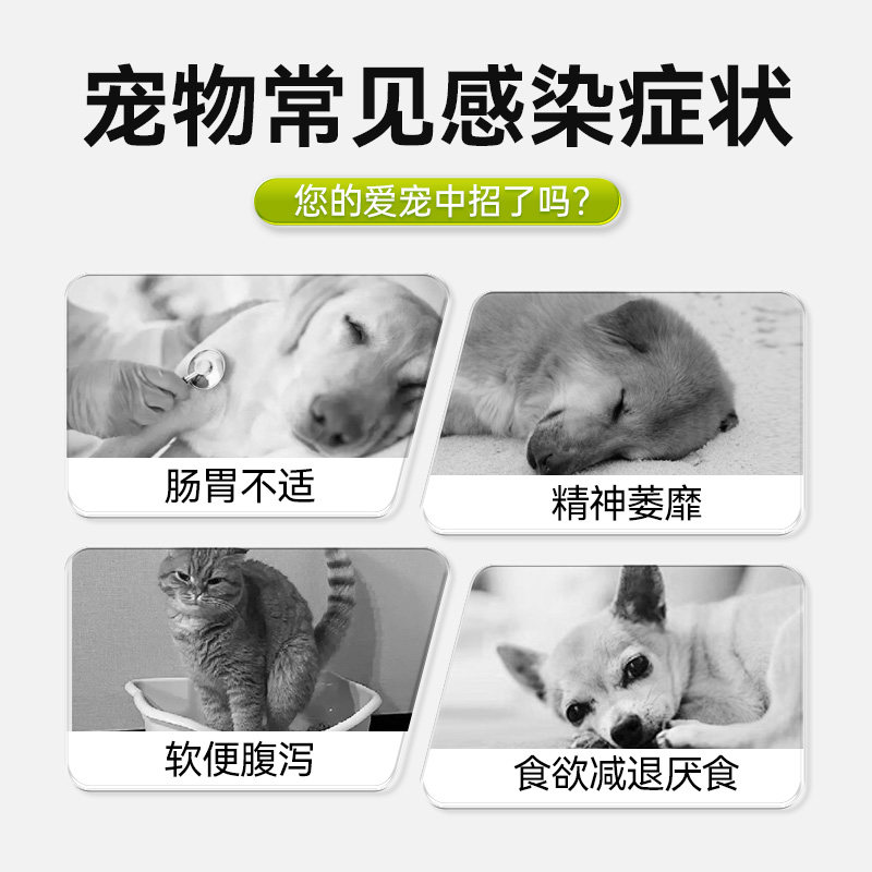坦必欣碱式碳酸铋片猫狗拉肚子药猫咪胃肠炎腹泻拉稀止泻汉维宠仕