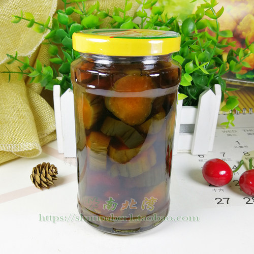 大茂黑瓜385g瓶装闽南早餐配粥下饭菜腌制脆瓜段酱菜小黄瓜咸菜 - 图1