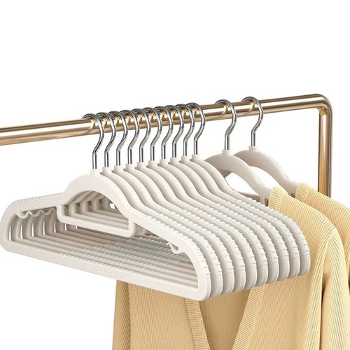 塑料干湿两用晒学生衣架无痕服装店防滑家用衣柜衣挂38CM42Cm衣撑 - 图1