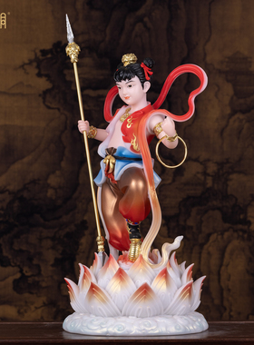 哪吒三太子汉白玉神像家用供奉