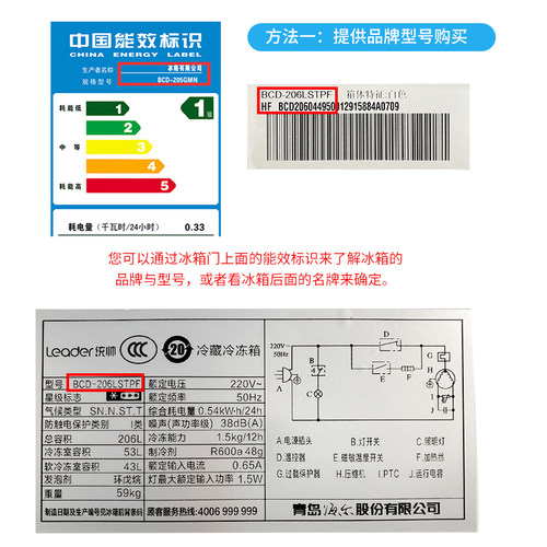 适用容声BCD-202M/TX6 202M/TC 202M/T 202MB冰箱密封条门封条-图2