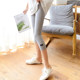 ບວກກັບຂະຫນາດ ribbed cropped pants leggings modal ບາງ