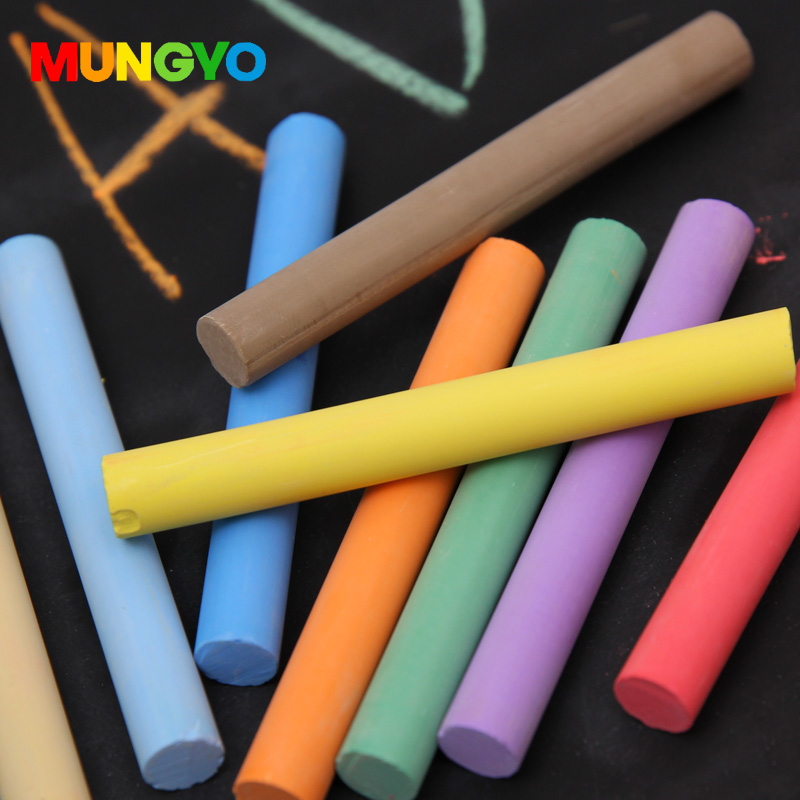 MUNGYO韩国盟友彩色粉笔20支彩色粉笔白色黑板报画笔儿童粉笔教师 - 图1