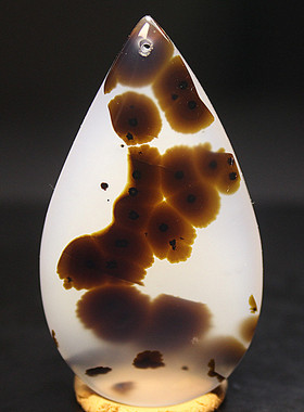 天然海洋玉髓水墨玛瑙奇石象形吊坠项链锁骨链毛衣链男女饰品配饰