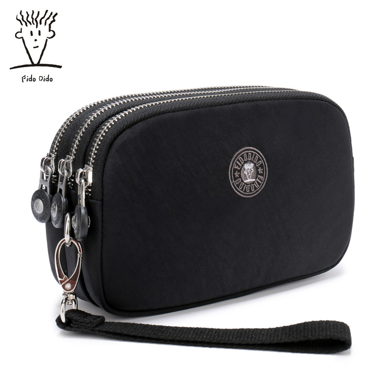 菲都狄都帆布女士牛津布韩版零钱包 fidodido女士包袋