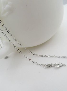 S925纯银饰品纯银项链 女款 锁骨O字女士银链条 压光十字链 批发