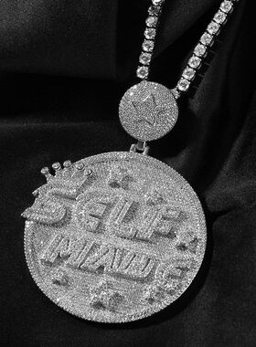 欧美嘻哈个性夸张大圆盘selfmade
