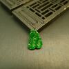 Spicy Green Burmese Natural Grade A Jadeite Ruyi Ring Noodles