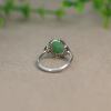 Burmese natural grade A jadeite oval cabochon ring