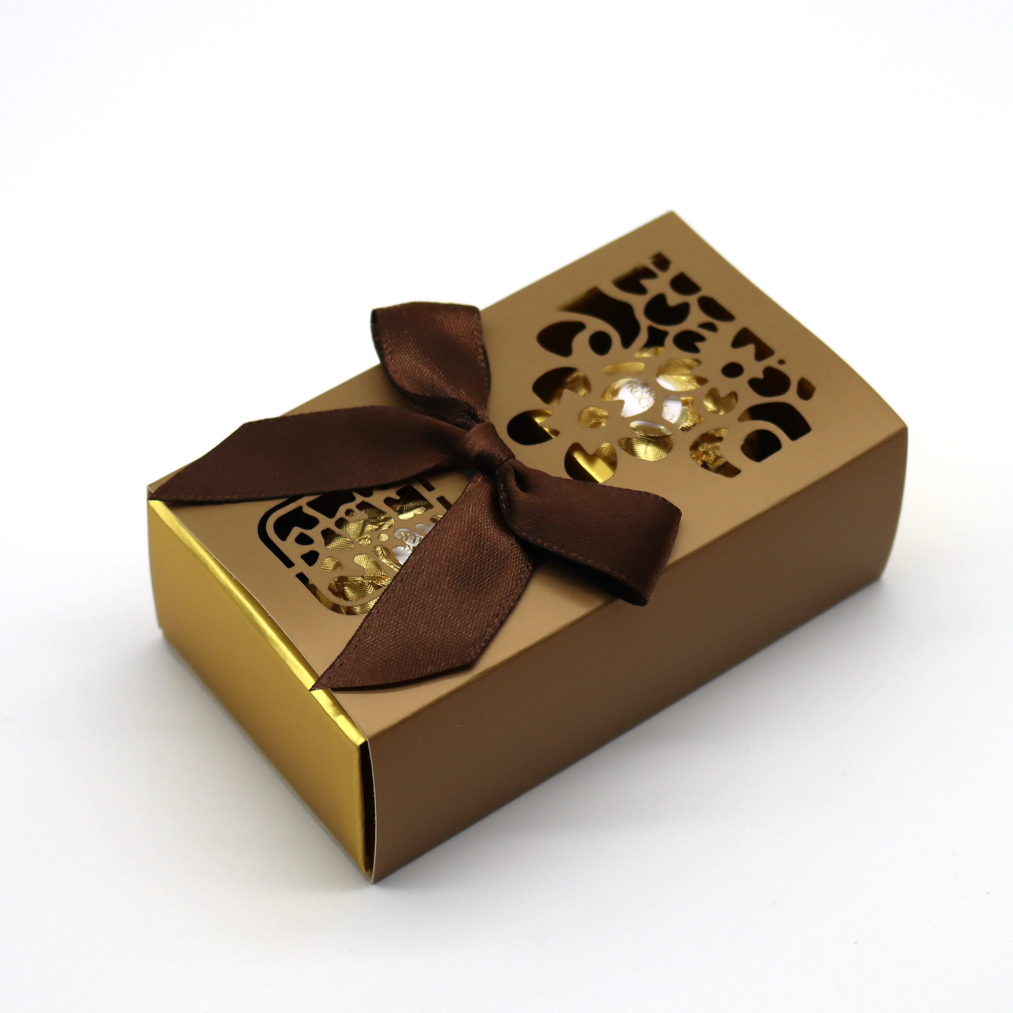 喜糖成品含糖2粒费列罗巧克力欧式半透明磨砂盒中式订婚宴伴手礼 - 图2