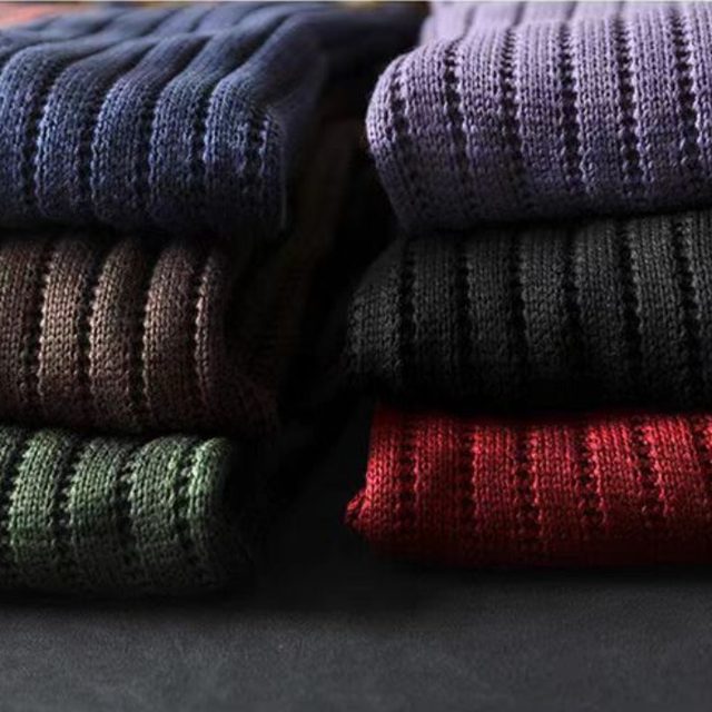 Women's artistic contrast patch embroidered turtleneck sweater