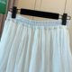Women's large size white design lace stitching wide leg pants