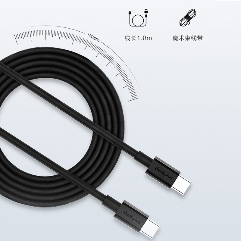 联想ThinkPad原装type-c 65W电源适配器USB-C L490 L590 L13 R14 E14 E15笔记本充电器电源线20V3.25A快充PD - 图1