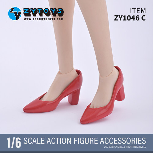 ZYTOYS 1/6 ZY1046 包头半拖鞋 平底凉拖鞋 娃娃 手办 女兵人鞋子 - 图3