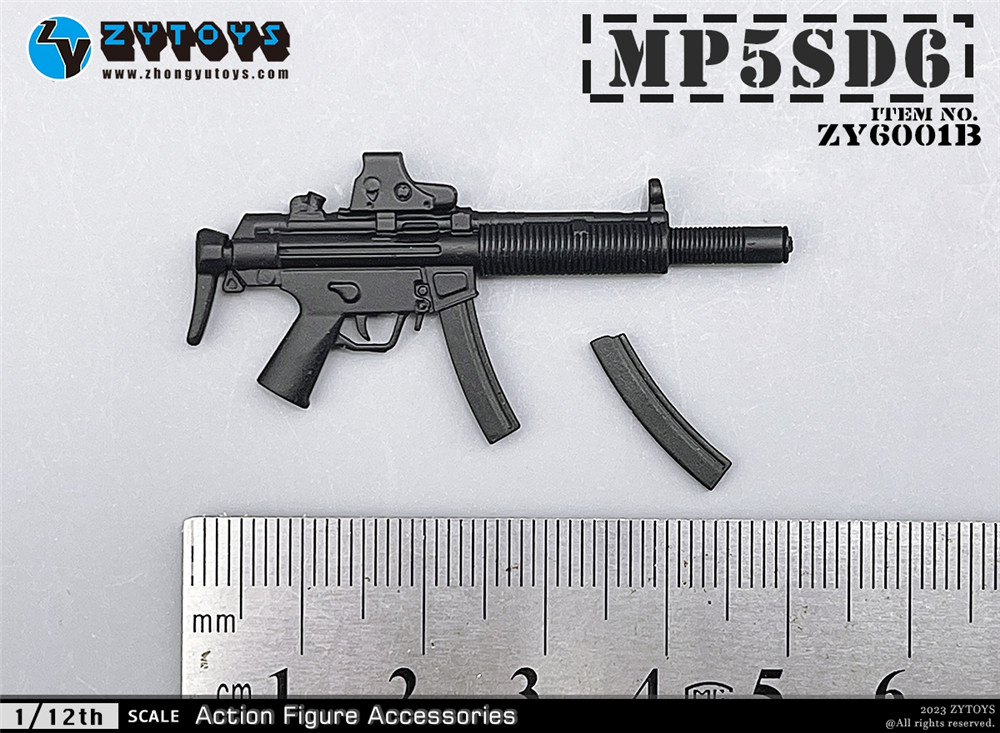 ZYTOYS 1/12 MP5 M4 AK47 P90 M1887 散弹 吃鸡游戏 兵人手办原色 - 图3