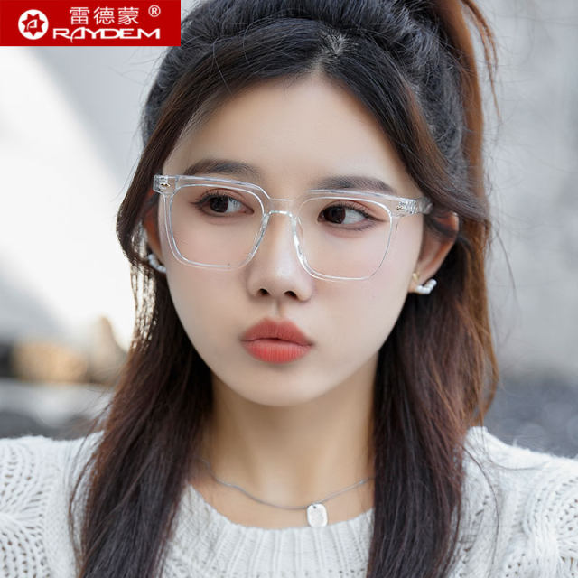 Large frame anti-blue radiation glasses can be matched with myopia degree