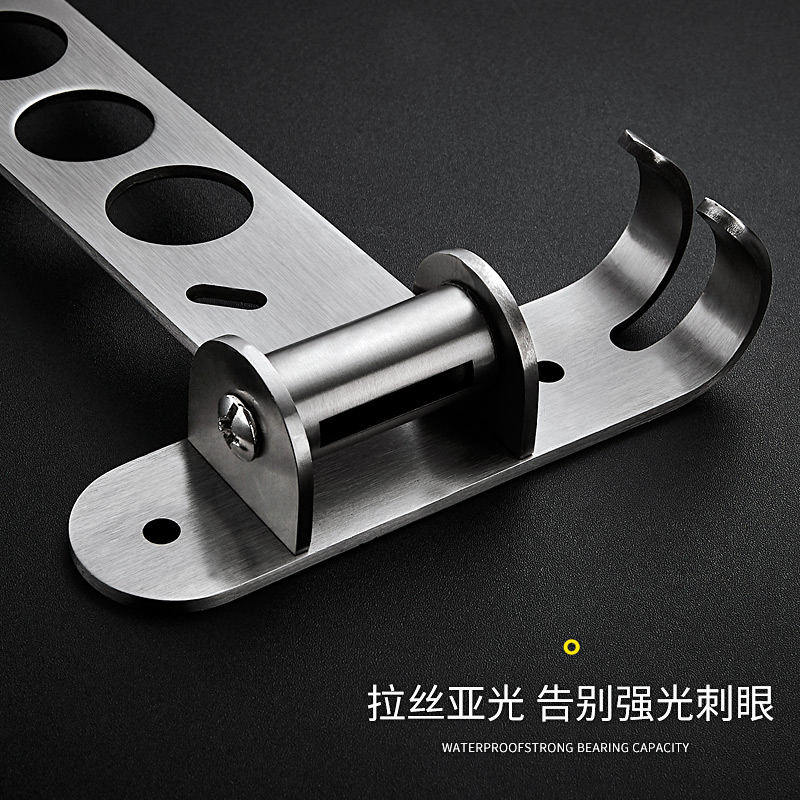 卫生间晾衣神器浴室厕所免打孔折叠隐形伸缩挂衣架窗户阳台晾衣架 - 图3