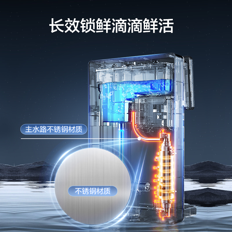 海尔净水器管线机速热纤薄直饮家用壁挂式饮水机过滤器星钻套装新