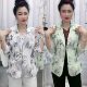 Summer Thin Suit Jacket ພິມສາມໄຕມາດ sleeve ຊຸດຂະຫນາດນ້ອຍ
