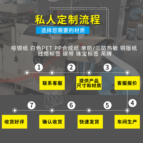 防水PET70*50mm*1000张亮白条码纸PET标签纸90*80*70*60*50*40 - 图2