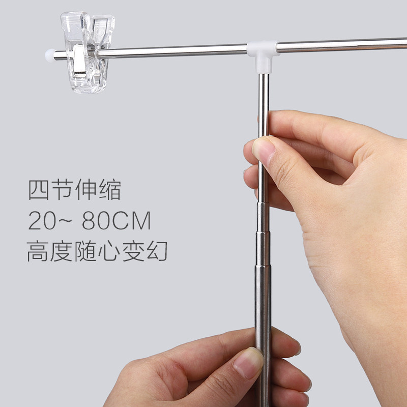 sviao/速销宝台式海报架POP广告纸海报纸夹子桌面促销架子T型可伸