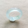 Burmese jade high ice clear water green jade ring