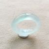 Burmese jade high ice clear water green jade ring