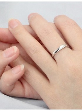 戒指活口女士婚戒S925指环银饰
