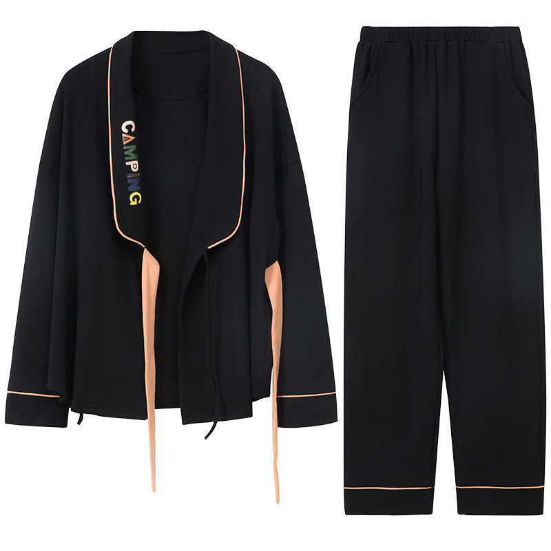 情侣女春秋冬纯棉长袖可爱日系睡衣 kerener可人儿睡衣/家居服套装