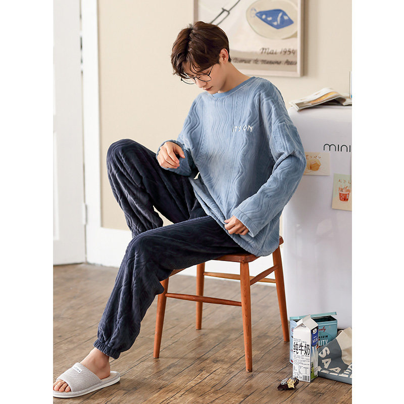 情侣秋冬可爱珊瑚绒休闲可外穿睡衣 kerener可人儿睡衣/家居服套装