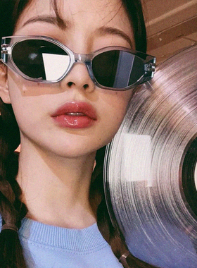 小框不规则嘻哈墨镜女jennie同款凹造型个性复古太阳镜男潮